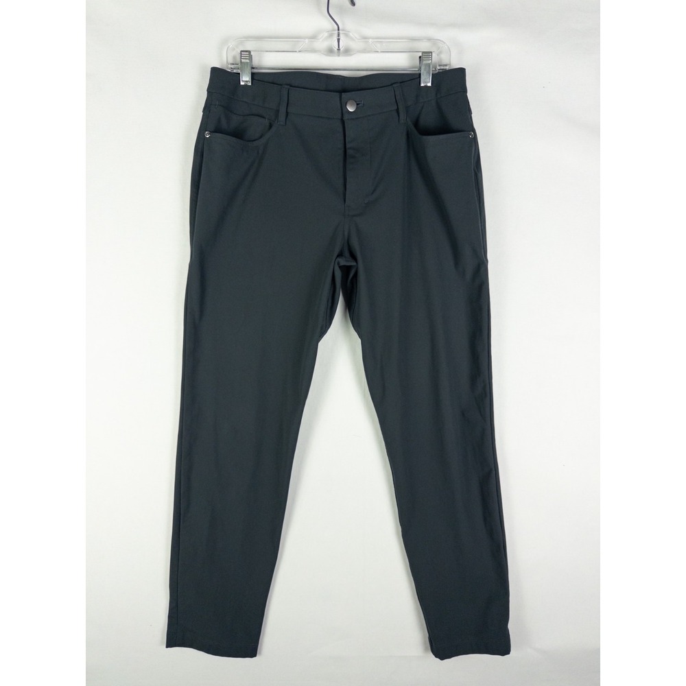Lululemon ABC Pant Slim Mens 32 Black 5 Pocket Warpstreme 28" Inseam Stretch